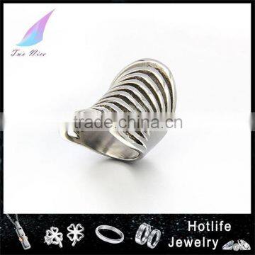 Special Wide Finger Design Stainless Steel Jewelry Ring Styles for Women