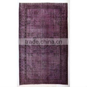 Handmade Purple Over-dyed Rug (9 x 6 feet)