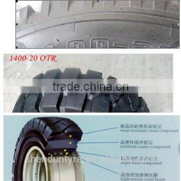 Supply engineering tire 1400-20 OTR tires HS 40119300