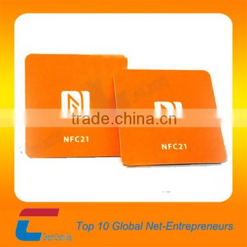 NFC phone programmable PVC ntag216 nfc magnet sticker