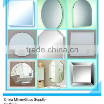3mm 4mm 5mm Unframed Modern Durable Bath Mirror Glass With Double Coated Paint photo-5