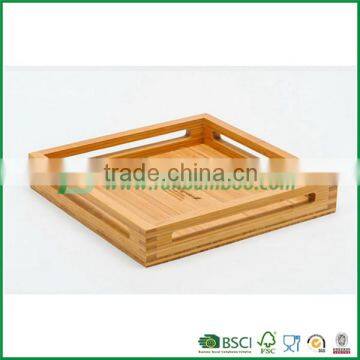 Square bamboo wooden tea serving tray