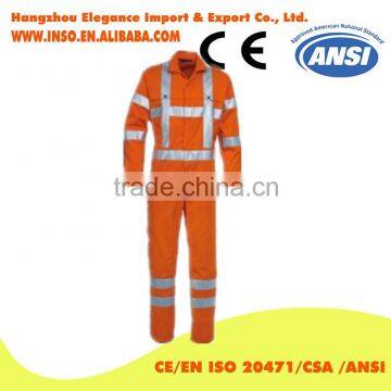 2016 New work clothing fluorescent reflective stripe coveralls men working clothes road safety clothing uniform workwear