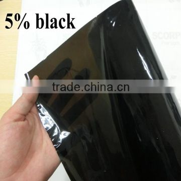 Removable PVC Car Sun Protection 5% Black Static Cling Vinyl Decorative Window Film