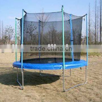 8FT Big Recreational Round Garden Trampoline with Safety Enclosure and Weather Cover