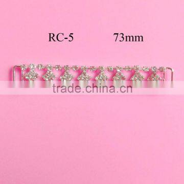 Stock hot selling crystal rhinestone connector for headband/hairwear(RC-5)