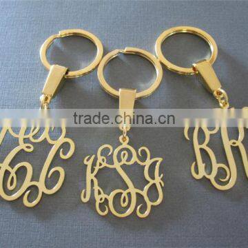 Wholesale Customized Brass Monogram Keychain