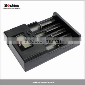 Soshine H4 4 Slots Battery Charger With Lcd Screen for 18650 Batteries