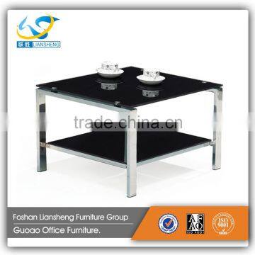 Modern Design Stainless Steel Tempered Glass Top Tea Table GDJ002 photo-3