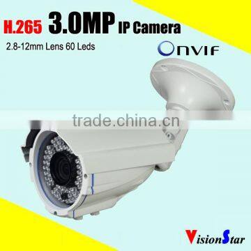 POE IP security camera 3.0mp ip66 weatherproof bullet surveillance digital video security camera