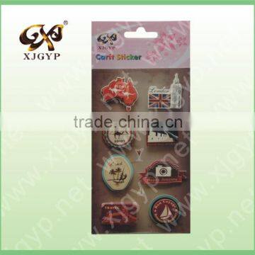 fashion American flag 3d craft sticker for decoration