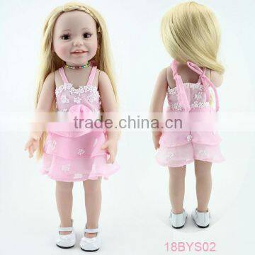 Wholesale price full vinyl body American girl custom american girl doll 18 inch