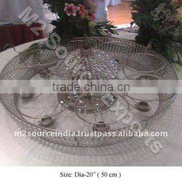 Wedding centerpiece, wedding crystal t-light holder