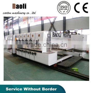 automatic flexo printing carton box slotting die cutting machine with stacker