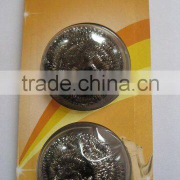 Stainless steel scourer(Double blister),mesh scrubber, cleaning ball