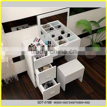 Wooden cosmetic vanity dressing table/foldable dressing table