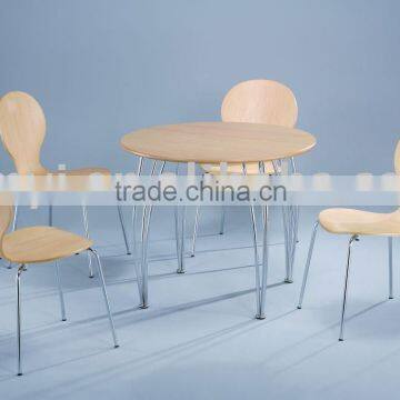 Wooden Furniture Round Dining Table and Dining Chair