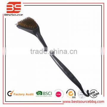 Easy use and clean brass wire bbq grilling brush for outdoor cooking time