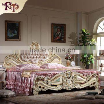 France style bedroom furniture-teak hand carved furniture king size bed                        
                                                Quality Choice