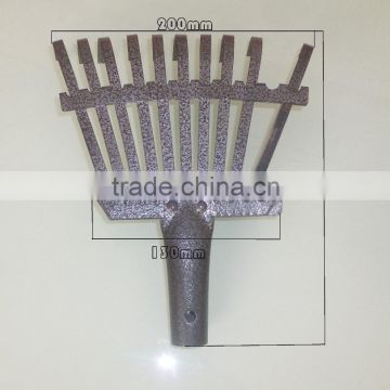 high quality 11 tines carton steel stick rake