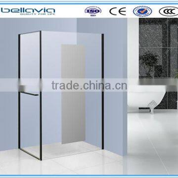 Hot bathroom design made in china 6999D factory pivot mirror shower fixed doors