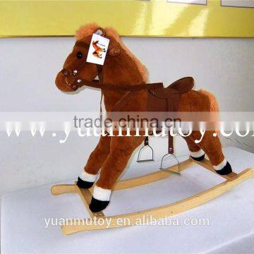 2016Plush horse baby kids toy / valentine chrisha playful plush rocking horse