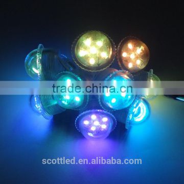 35mm 6pcs RGB amusement rides pixel computer controlled led dot lighting