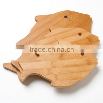 2015 new arrival Bamboo fish animal shape cutting board 3-Piece Bamboo Cutting Board Set                        
                                                Quality Choice