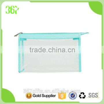 Promotional Cheap Transparent PVC Zipper Closure Cosmetic Bag Wholesale