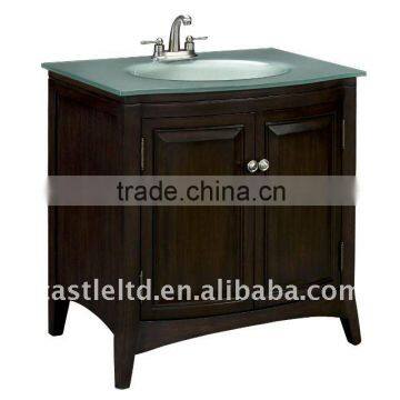 Antique style double bowl bathroom vanity