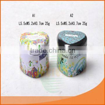 custom printed small heart shape tin box