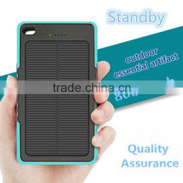 Portable Solar Power Bank 8000mah high capacity power bank, battery charger for Mobile phone