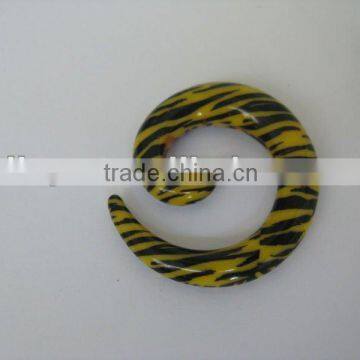 Yellow Zebra Spiral Jewelry