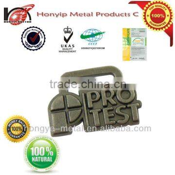 embossed custom metal logo labels in GOOD quality