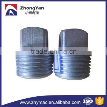 ASTM A105 forged square head plug, galvanized steel pipe fitting