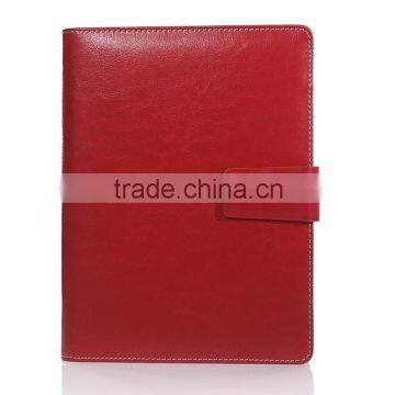 Promotional red PU Cover notebook, OEM welcome