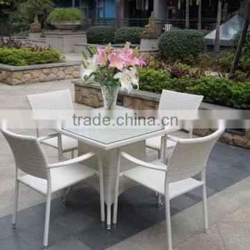 Outdoor furniutre dining set ,PE-rattan with aluminum frame