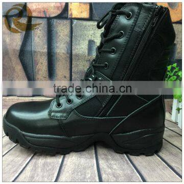 Hot sale genuine leather black tactical jungle military army boots