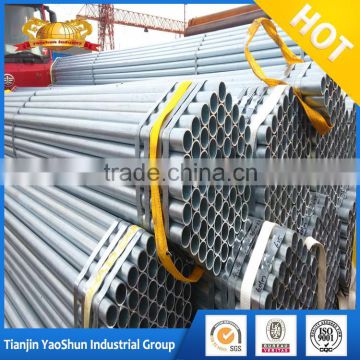 ASTM A53 GRB galvanised hot dipping steel pipe/ steel tube