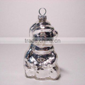 glass bear cristmas decoration noel