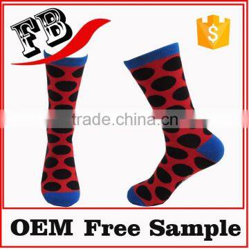 custom dress socks colorful dots happy socks with combed cotton spandex materials