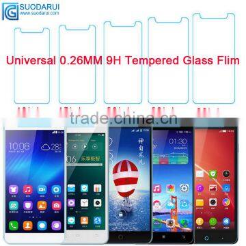 Universal 0.26MM 9H Arc edge Tempered Glass Flim For Smart phone Screen Protectors