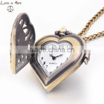 2015 Wholesale manufactured in China pocket watch, heart shape pocket watch