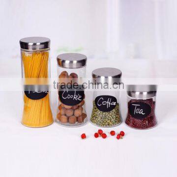 home storage 4pcs glass storage jar set in different size