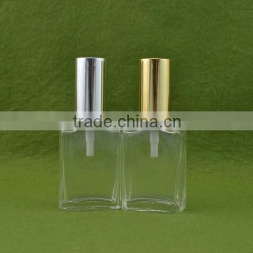 cosmetic 30ml glass rectangle dropper bottle clear with pump sprayer cap                        
                                                                                Supplier's Choice