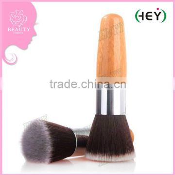 Flat design Soft snmthetic fiber amd Wooden Handle makeup brush single foundation brush