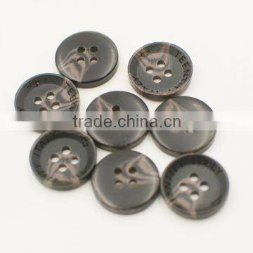 Custom Laser Logo Round Flat Shirt Button