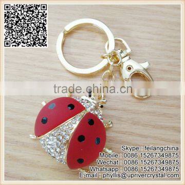 Sale Decoration Key Jewelry Golden Ladybug Keychain