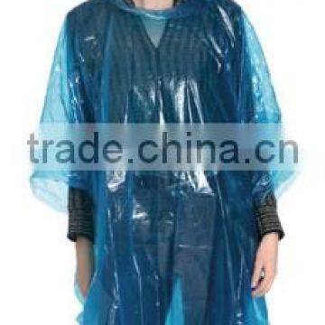 disposable plastic rain poncho coat