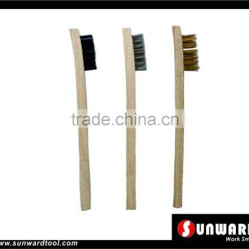 3PC Hard-wearing Wooden Handle Mini Wire Brush Set